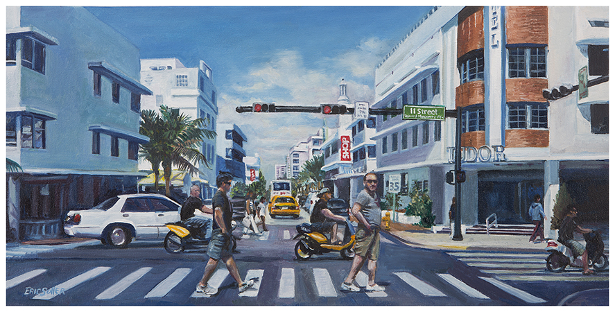 11th Street, Original oil painting by the fine artist Eric Soller